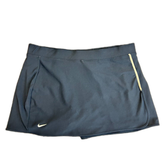 Nike Dry- Fit Navy Performance Wicking Midrise Tennis Skort Size L - Picture 2 of 13